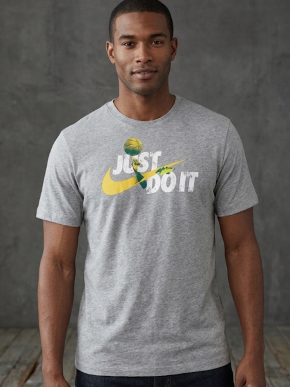 Nike Men's Heather Gray 'Just Do It' Tee